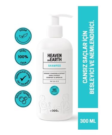 Heaven on Earth All Hair Types Anti Hair Loss Sulfate-Free Nourishing Shampoo Vegan 0 Natural Organic 300 ml X2 - Buy Online on GoSupps.com