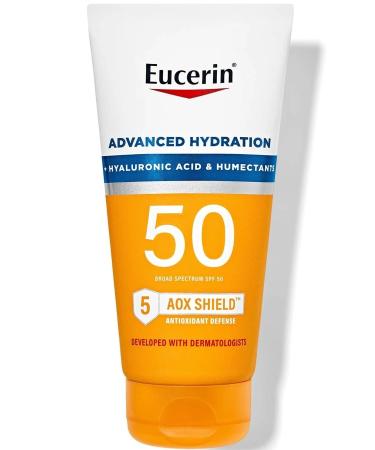 Eucerin Spf50 Sunscreen Lotion with Hyaluronic Acid + Moisturizer 150ml