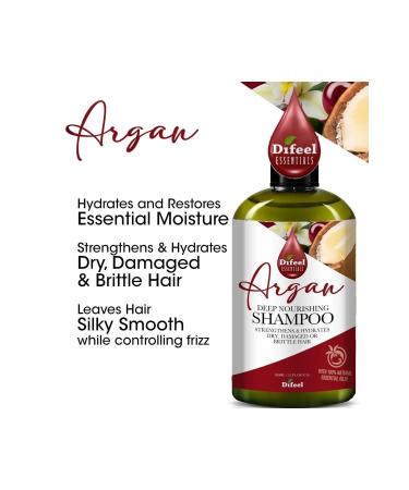 Difeel Essentials Argan Oil Nourishing Shampoo 360 ml - Buy Online on GoSupps.com