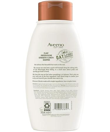 AVEENO Plant Protein Blend Strength and Length Support Shampoo 354ml - Buy Online on GoSupps.com
