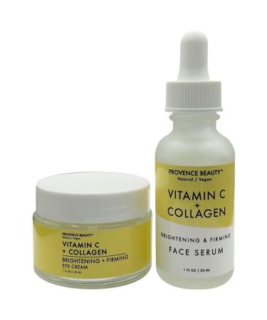 Provence Beauty Vitamin C + Collagen Face Serum and Eye Cream 2x30ML