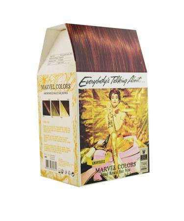 Marvel Colors Marvel Hair Dye Ammonia Free Natural 7.44 Medium Blonde Intense Copper