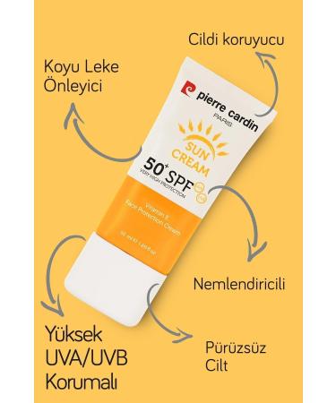 Pierre Cardin Face Sun Cream High UV Protection Spf 50 Anti-Stain Tone Equalizer 50 ml - Buy Online on GoSupps.com