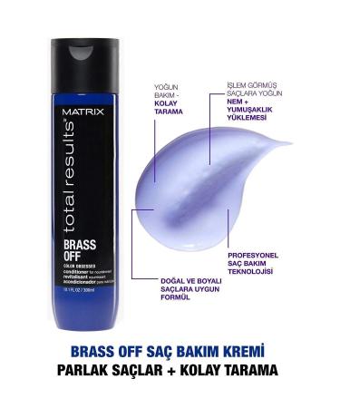 Matrix TOTAL RESULTS BRASS OFF CONDITIONER-POST-SHAMPOON MOISTURIZING HAIR CONDITIONER 300ML CYT994663196 - Buy Online on GoSupps.com