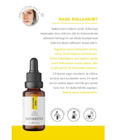 SkinMaster Anti-Blemish Skin Tone Equalizing Care Serum 20 Ml (arbutin Niacinamide Glycolic Acid Ha) - Buy Online on GoSupps.com