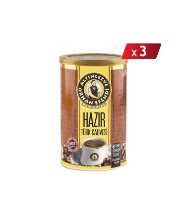 Alt ncezve Orhan Efendi Instant Turkish Coffee Medium Sugar Tin 500 Gr - 3-PACK