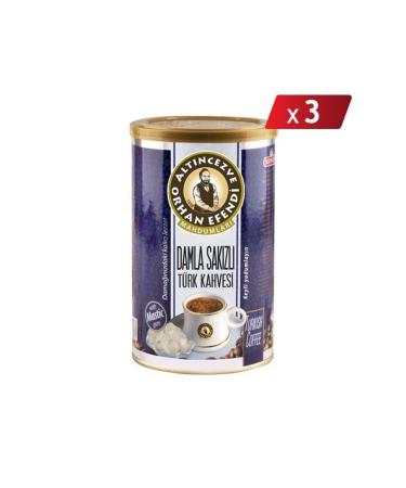 Alt ncezve Orhan Efendi Mastic Turkish Coffee 500 Gr Tin - 3-PACK