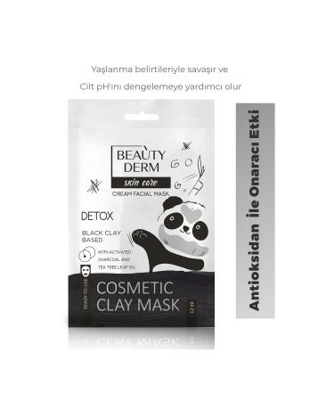 BEAUTY DERM Face Mask Black Clay Mask Activated Charcoal and Tea Tree Oil Extract 12ml GEL MASK - Buy Online on GoSupps.com