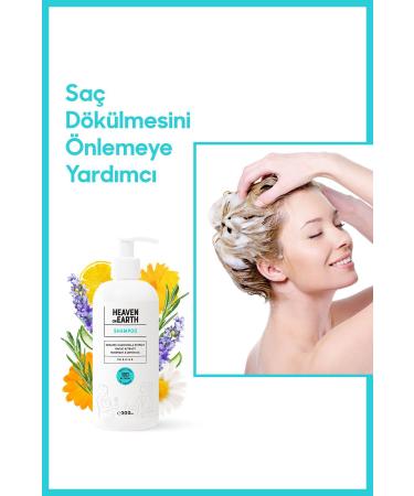 Heaven on Earth All Hair Types Anti Hair Loss Sulfate-Free Nourishing Shampoo Vegan 0 Natural Organic 300 ml X2 - Buy Online on GoSupps.com