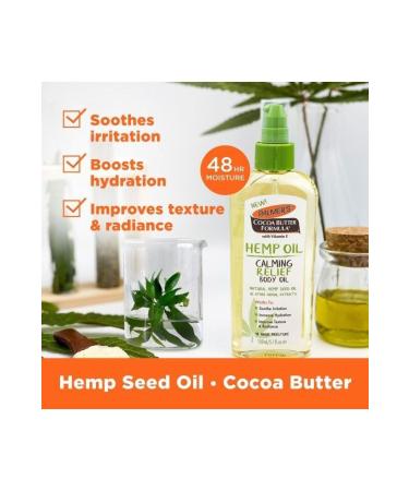 PALMER'S Hemp Oil Calming Relief Body Oil 150 ml - Buy Online on GoSupps.com