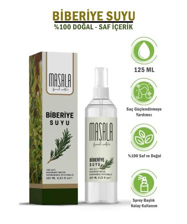 Masala Rosemary Water 125 Ml - Rosemary Floral Water -Sebum and Oil Balancing Hydrosol