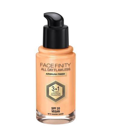 Max Factor Foundation - Facefinity All Day Flawless Foundation 70 Warm Sand - Buy Online on GoSupps.com