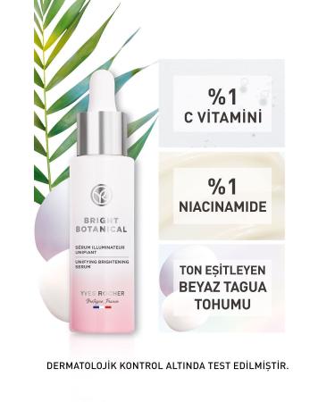 Yves Rocher Anti-Stain and Anti-Wrinkle Herbal Care Bright Botanical - Niacinamide & Vitamin C Serum - 30ml - Buy Online on GoSupps.com