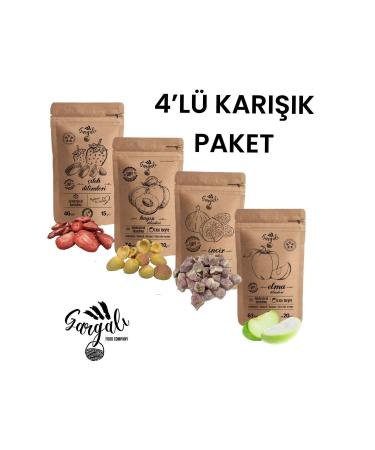 gargal Freeze Dry Apricot Fig Strawberry Apple 4-Piece Fruit Chips from the Manufacturer Healthy Food