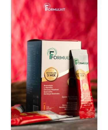FORMULVIT Bromelain Vitamin C Quercetin L-carnitine Detox Effective Vitamin Supplement 15 Sachets - Buy Online on GoSupps.com