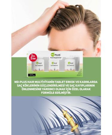 Mdplus Md-Plus Hair Multivitamin 60 Tablets 3 Piece Set - Buy Online on GoSupps.com