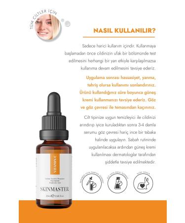 SkinMaster Vitamin C Serum Brightening Tone Equalizer 20 Ml (sodium Ascorbyl Phosphate Niacinamide Ha) - Buy Online on GoSupps.com