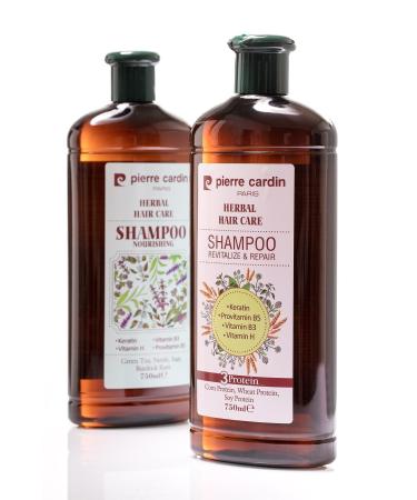 Pierre Cardin Herbal Repairing and Revitalizing Effective Herbal Shampoo 750 ml - Buy Online on GoSupps.com