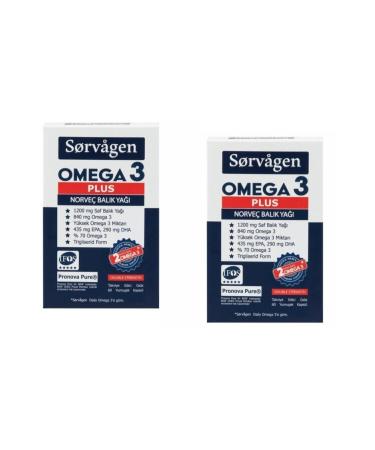 Sorvagen Omega 3 Plus Norwegian Fish Oil 60 Capsules x 2 Pieces