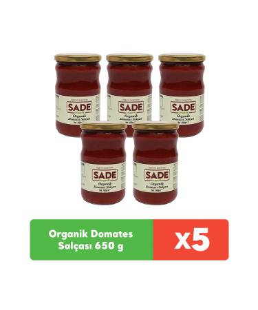 Plain Organic Tomato Paste 650 g x 5 pieces