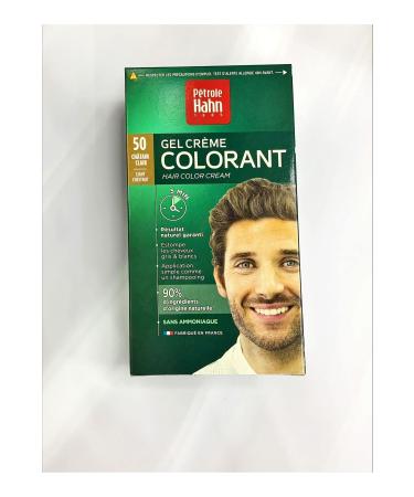 PETROLE HAHN Gel Creme Colorant 50 Light Chestnut Men's Hair Dye 50 Light Chestnut