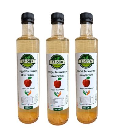 Hand Healing Natural Products 0 Natural Fermented Apple Cider Vinegar 500ml X3 Glass Bottle