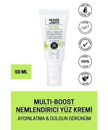 Heaven on Earth Hyaluronic Acid Vitamin C Skin Tone Equalizing Brightening Moisturizing Face Cream 50ml