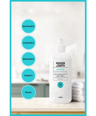 Heaven on Earth All Hair Types Anti Hair Loss Sulfate-Free Nourishing Shampoo Vegan 0 Natural Organic 300 ml X2 - Buy Online on GoSupps.com