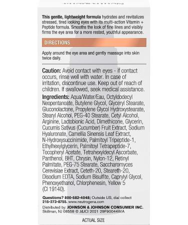 Neutrogena Peptide Multi Action Unscented Eye Cream 15GR - Buy Online on GoSupps.com