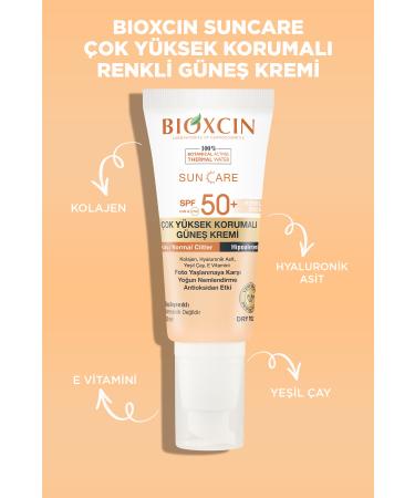 Bioxcin SunCare Very High Protection (For Dry-Normal Skin) Tinted Sun Cream 50ml Spf 50+ - Buy Online on GoSupps.com