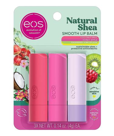 Eos Lip Balm Natural Shea Lip Balm Variety Pack 3 Pieces