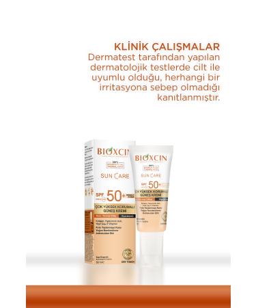 Bioxcin SunCare Very High Protection (For Dry-Normal Skin) Tinted Sun Cream 50ml Spf 50+ - Buy Online on GoSupps.com