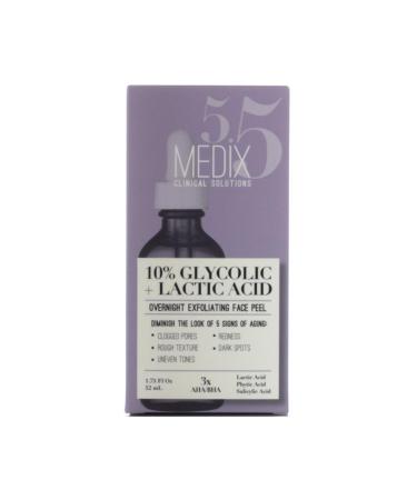 Medix 5.5 10% Glycolic + Lactic Acid Peeling Face Serum 52ml - Buy Online on GoSupps.com