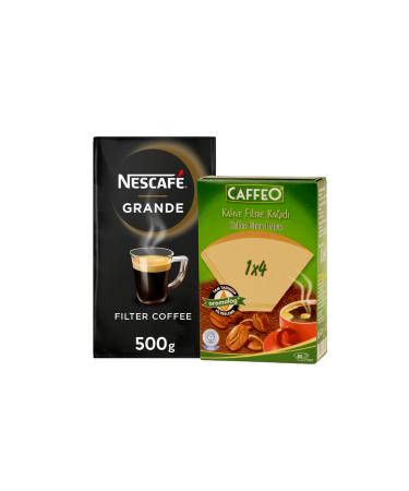 Nescafe Grande 500 Gr Filter Coffee + Coffee Filter Paper