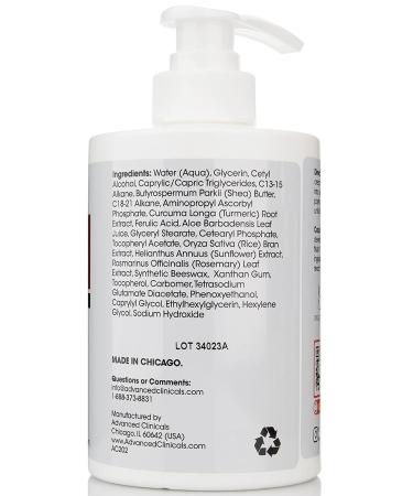 ADVANCED CLINICALS Advanced Clinicals Vitamin C + Turmeric Face and Body Cream 444ML - Buy Online on GoSupps.com