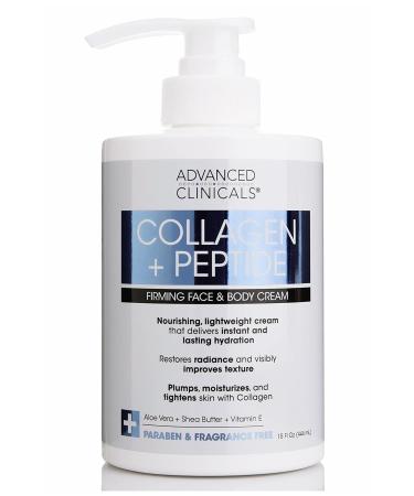 ADVANCED CLINICALS Advanced Clinicals Collagen + Peptide Firming Face and Body Cream 444ML