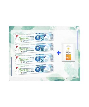 Herbadent Herbadet Plant Essence 4-pack Cozmoderm Sun Cream Gift