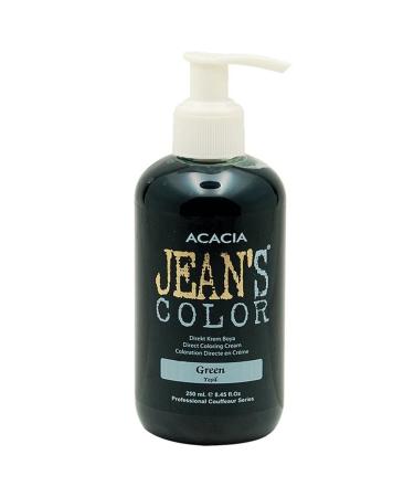 jeans color Jean's Color Green 250ml. Green Ammonia Free Balayage Color Hair Dye