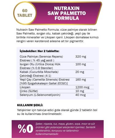 Nutraxin Saw Palmetto Formula 60 Tablets 2 Pack - Buy Online on GoSupps.com