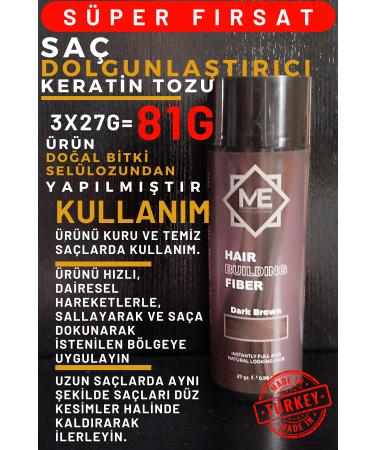 ME PROFESSIONAL 81GR DARK BROWN Hair Thickening Keratin Fibers Topical Hair Powder Hair Concealer Hair Fiber Barber