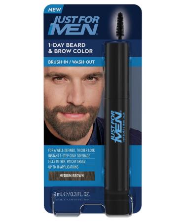 Just For Men 1 Day Temporary Beard and Eyebrow Dye Medium Brown 9ML
