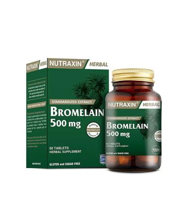 Nutraxin Bromelain 500 Mg 60 Tablets