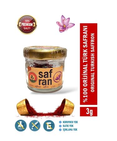 Bulvar Baharat Gurme 0 Original Turkish Saffron 1. Quality Saffron 3 gr (ORIGINAL TURKISH SAFFRON)