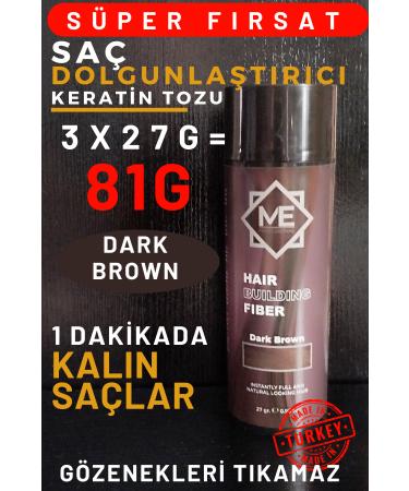 ME PROFESSIONAL 81GR DARK BROWN Hair Thickening Keratin Fibers Topical Hair Powder Hair Concealer Hair Fiber Barber - Buy Online on GoSupps.com