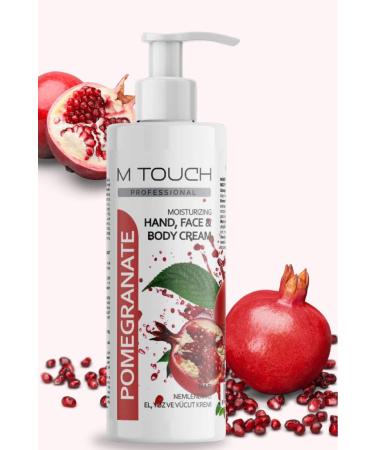 mtouch M Touch Pomegranate Moisturizing Hand Face & Body Cream 250 Gr