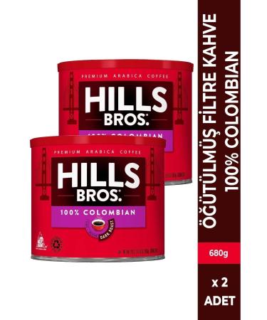 Hills Bros 100% Colombian Filter Coffee 680GR x 2 Pieces