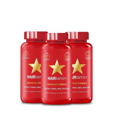 HAIRtamin Advanced Formula 30 Vegan Capsules - Hair Vitamin - 3 Pieces