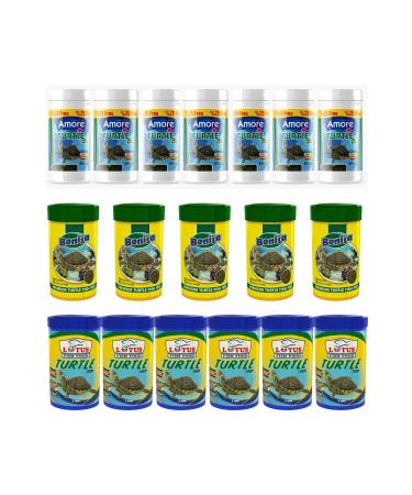 AMORE Turtle Food Sticks 7x125ml Bonisa 5x100ml Lotus 6x100ml Turtle Floating Food