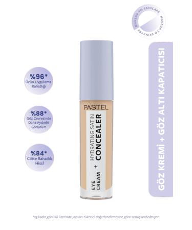 Pastel Eye Cream Hydrating Satin Concealer - Eye Cream Under Eye Concealer 64 Medium Light