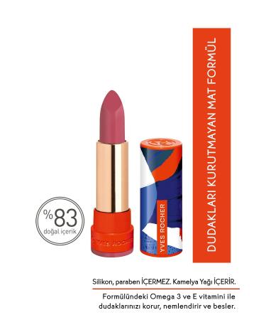 Yves Rocher 8 Hours Intense Color Matte Lipstick-03. Pink Coral-3.8 G-83535